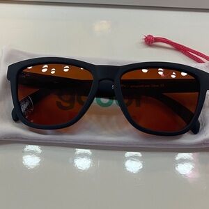 Matte Black Sunglasses with Amber Lenses